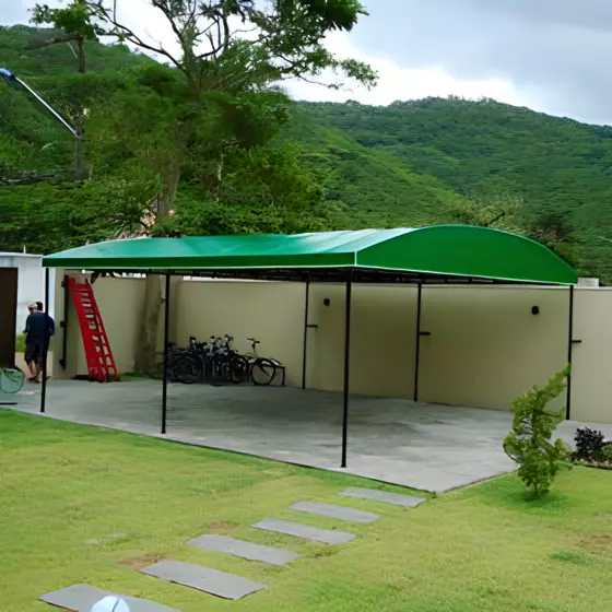 Vista superior de Toldo Fixo de Lona para Loja em Saltinho